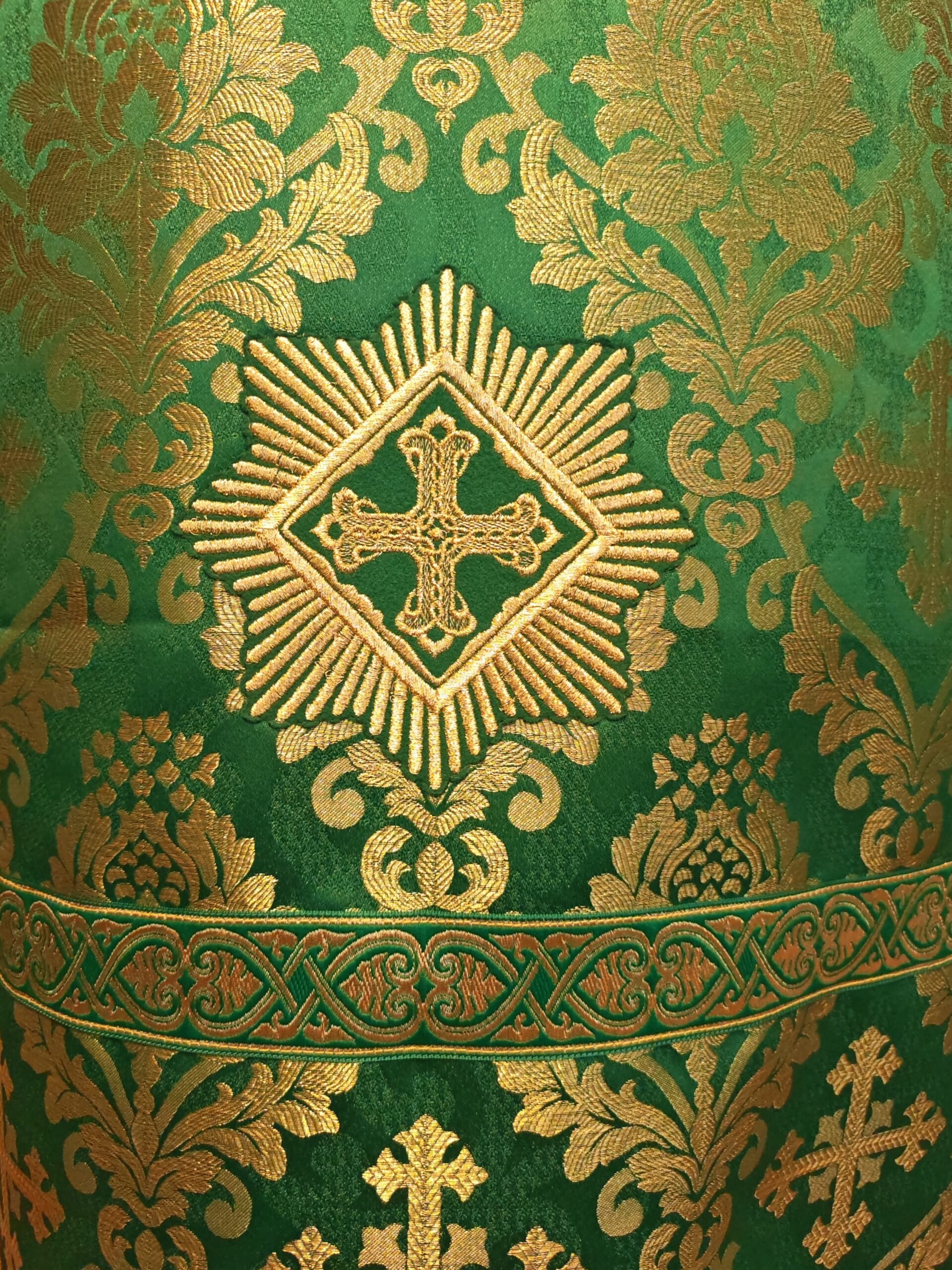 Иерейское облачение зелёное из русской парчи Иерейское облачение зелёное из русской парчи