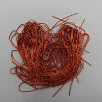 Канитель тонкая круглая оранжевая 